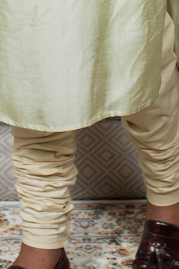 Mint Green Kurta Set With Chikankari Wedding Indowestern Jacket by YAJY By Aditya Jain at Pernia's Pop Up Shop