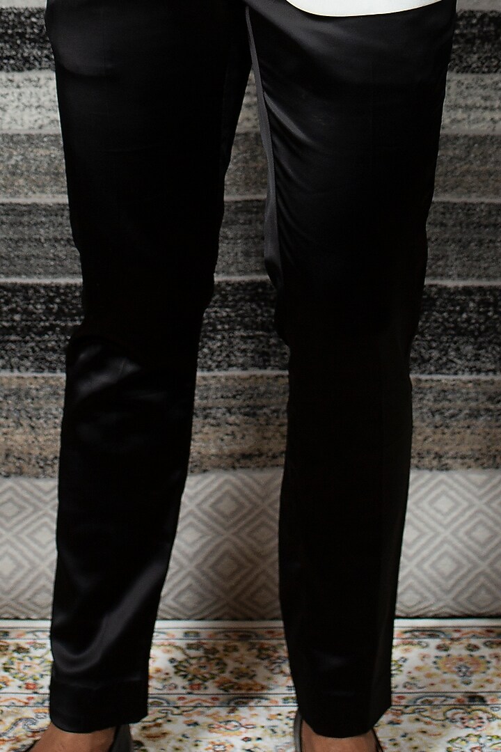 Off-White Italian Suiting Tuxedo Set by YAJY By Aditya Jain at Pernia's Pop Up Shop