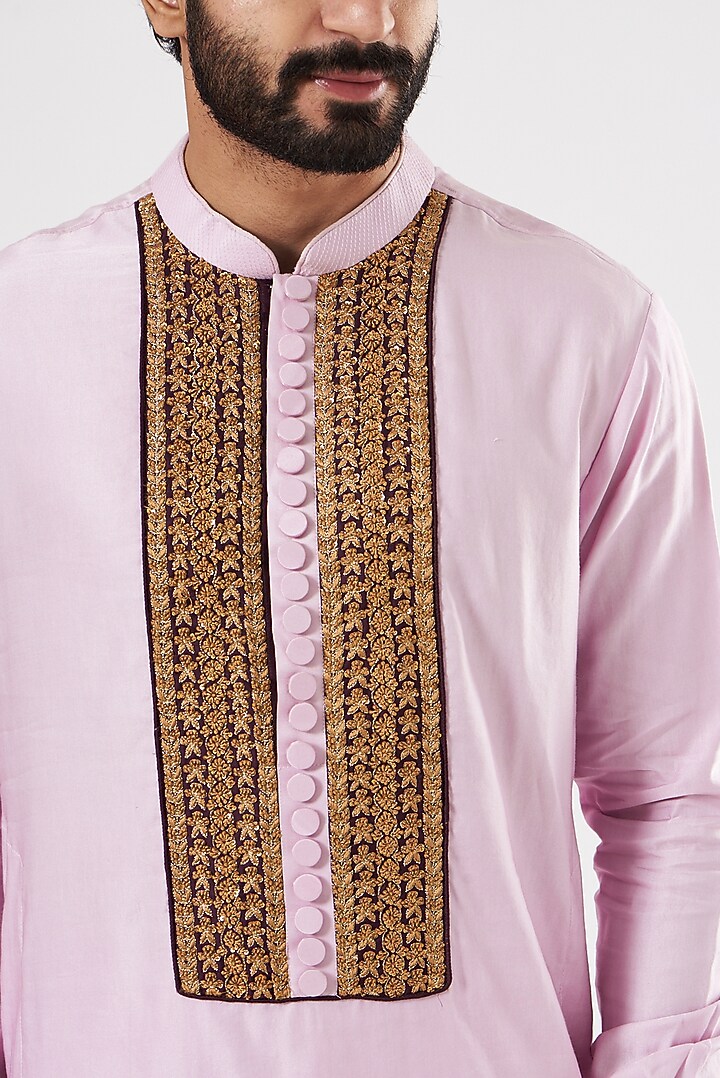 Off-White Raw Silk Nehru Jacket Set by YAJY By Aditya Jain at Pernia's Pop Up Shop