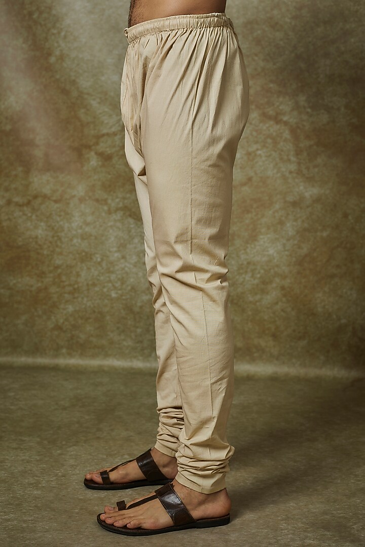 Beige Floral Embroidered Silk Kurta Set by YAJY By Aditya Jain at Pernia's Pop Up Shop