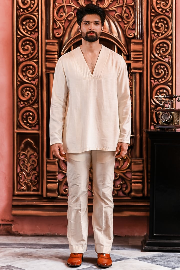 Blue Ombre Chikankari Embroidered Wedding Indowestern Jacket Set by YAJY By Aditya Jain at Pernia's Pop Up Shop