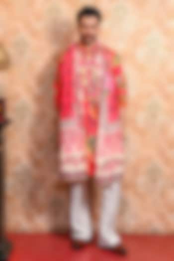 Multi-Colored Muslin Printed Kurta Set by YAJY By Aditya Jain at Pernia's Pop Up Shop