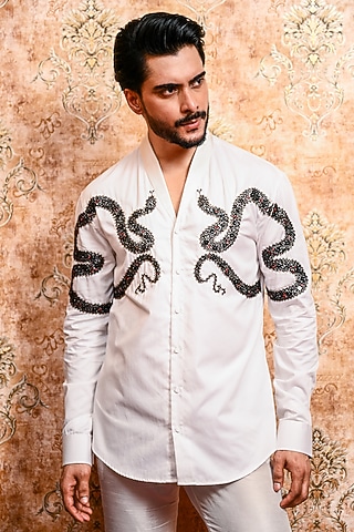 Buy Ivory Shirt For Wedding for men Online from Indian Designers 2026