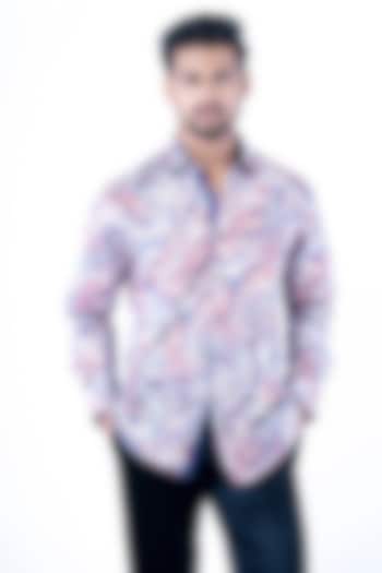 Multi-Colored Cotton Abstract Printed Shirt by YAJY By Aditya Jain