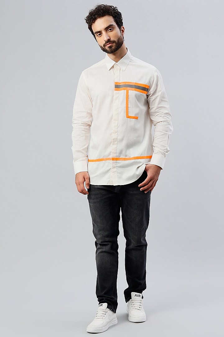 White Party Wear Shirting Fabric Party Wear Shirt by YAJY By Aditya Jain at Pernia's Pop Up Shop