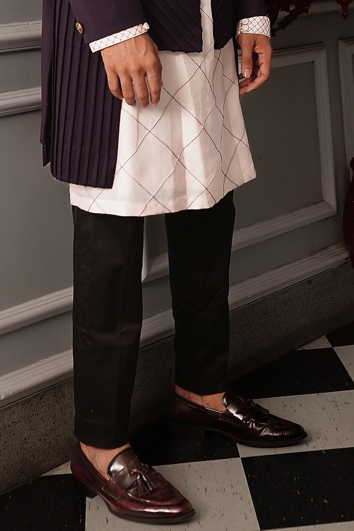 Burgundy Suiting Indo Western Set by YAJY By Aditya Jain at Pernia's Pop Up Shop