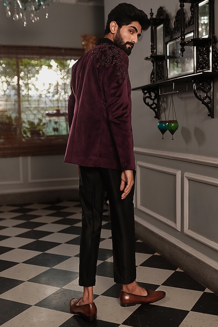 Jamuni Hand Crafted Tuxedo Set by YAJY By Aditya Jain at Pernia's Pop Up Shop