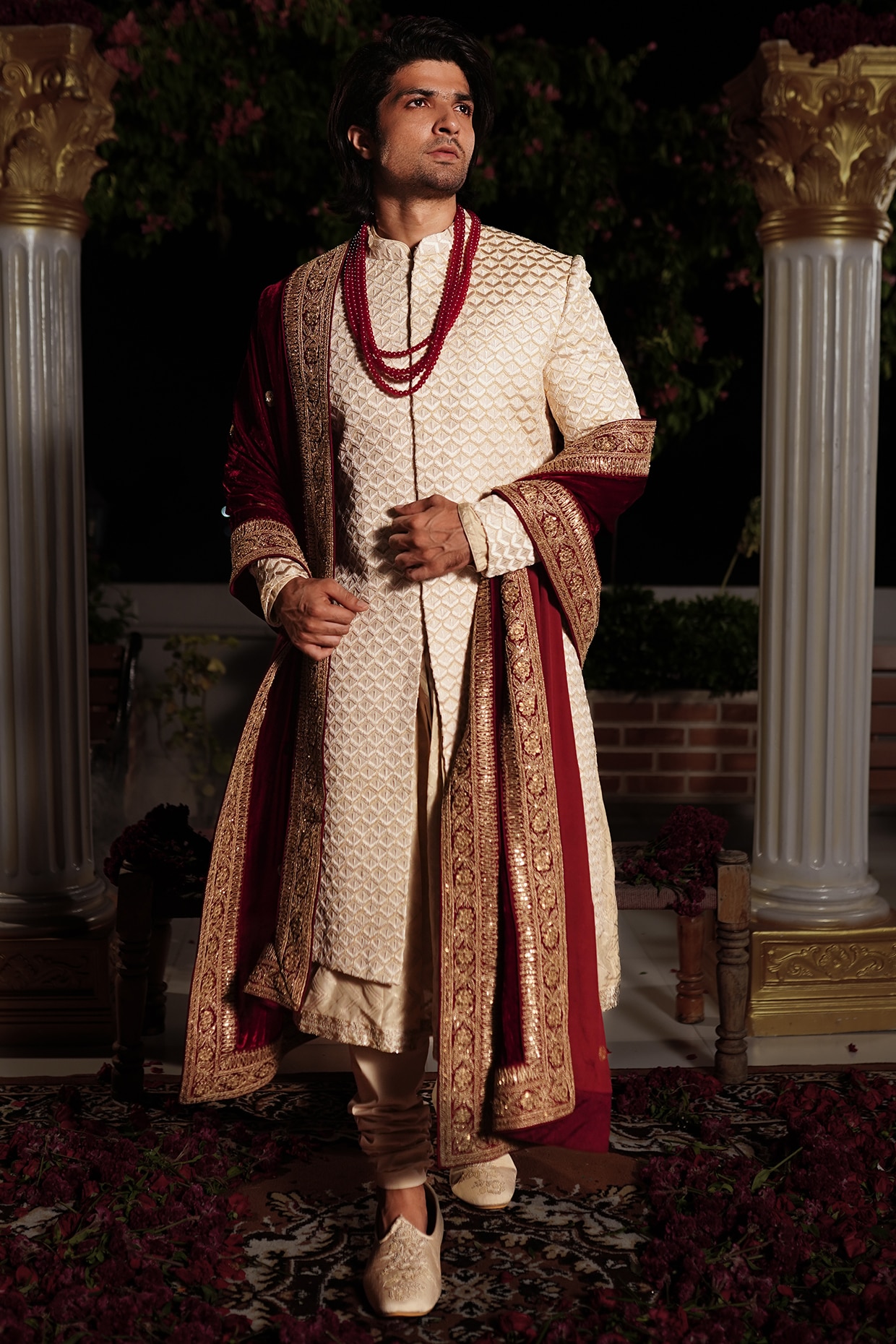 Ivory sherwani outlet