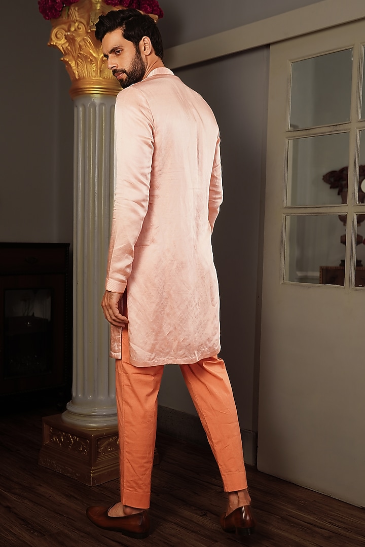 Pech Silk Kurta Set by YAJY By Aditya Jain at Pernia's Pop Up Shop