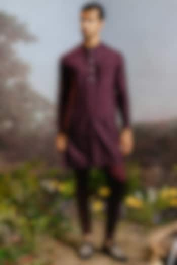 Jamuni Silk Pintuck Kurta Set by YAJY By Aditya Jain