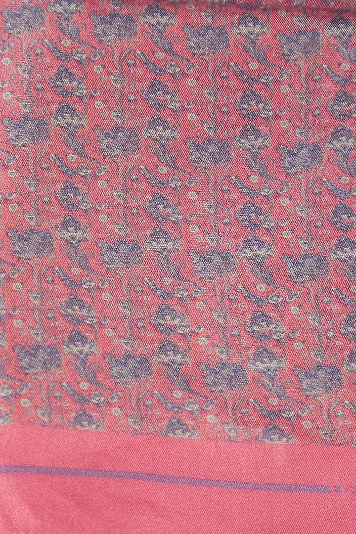 Pink Printed Pocket Square by Yashodhara Men at Pernia's Pop Up Shop