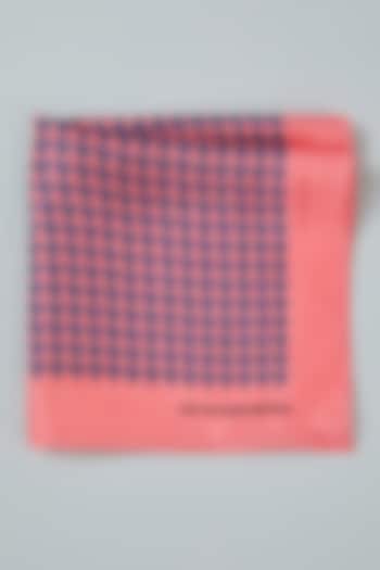 Pink Silk Pocket Square  by Yashodhara Men