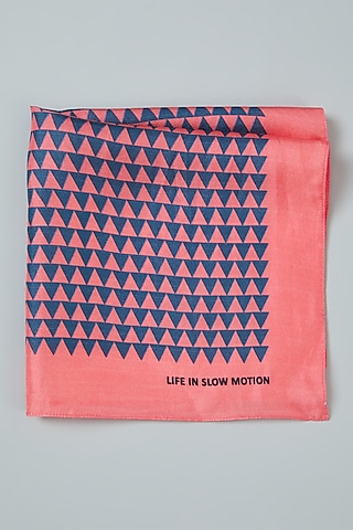 Pink Silk Pocket Square  by Yashodhara Men