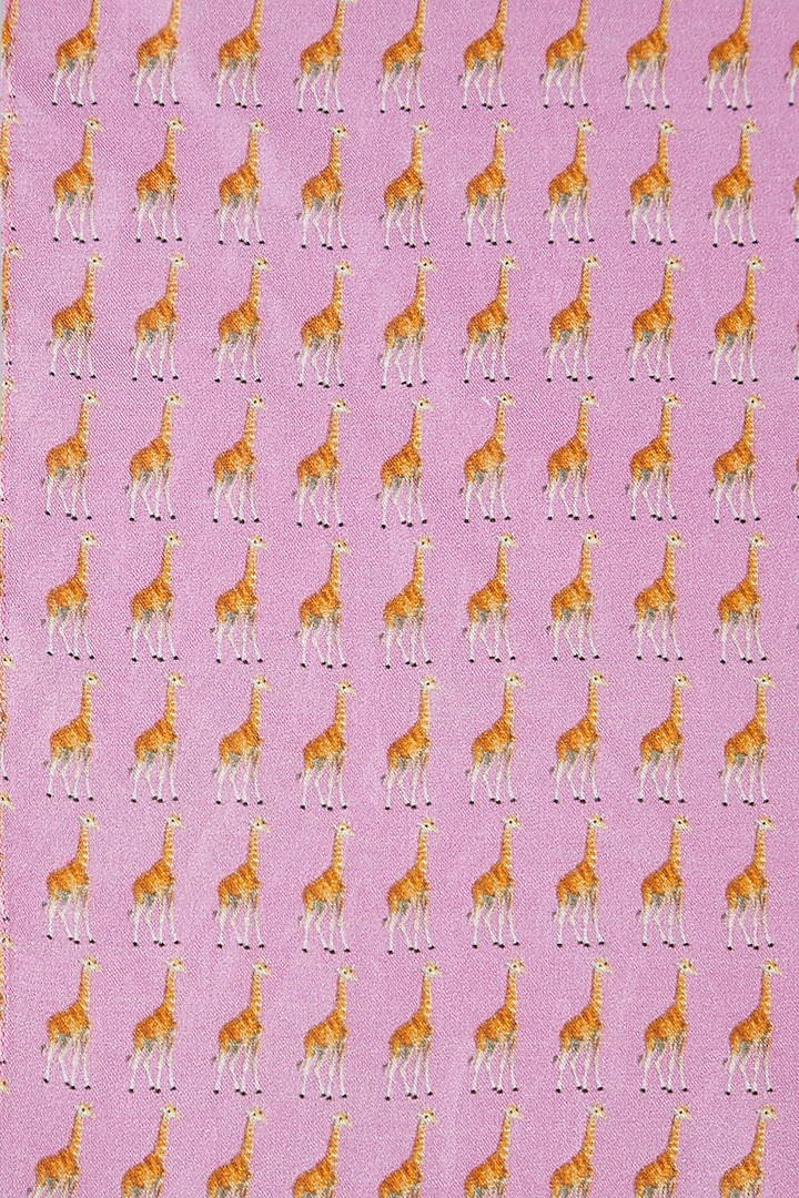 Mauve Silk Printed Pocket Square by Yashodhara Men at Pernia's Pop Up Shop