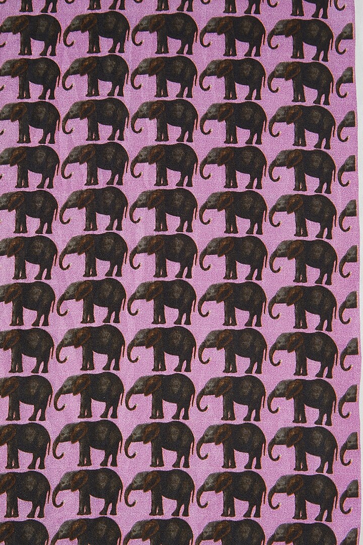Pink Pocket Square In Silk by Yashodhara Men at Pernia's Pop Up Shop