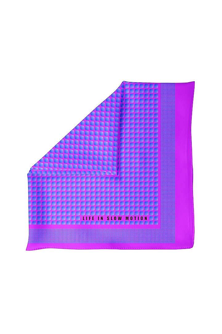 Purple Silk Pocket Square by Yashodhara Men