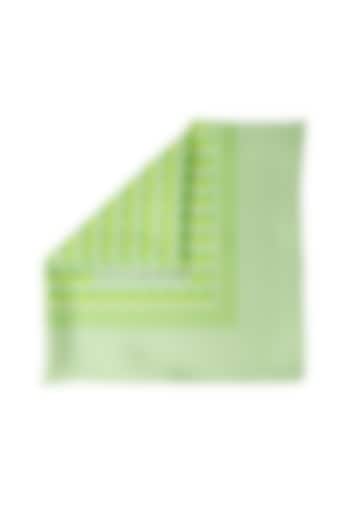 Pale Green Silk Pocket Square by Yashodhara Men at Pernia's Pop Up Shop