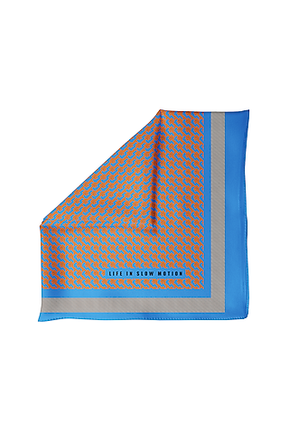 Brown Silk Pocket Square by Yashodhara Men