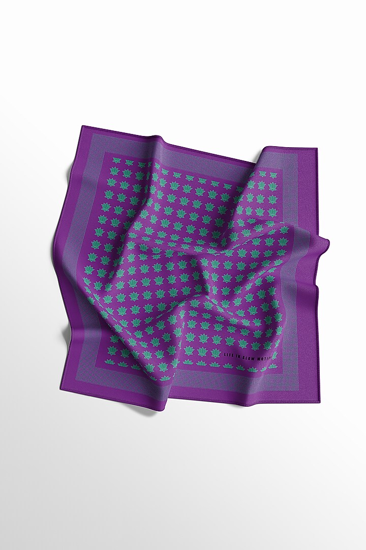 Bright Purple Silk Pocket Square by Yashodhara Men at Pernia's Pop Up Shop