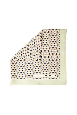 Yellow Silk Pocket Square by Yashodhara Men
