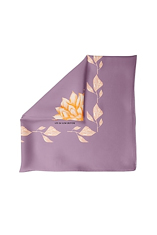 Purple Printed Pocket Square by Yashodhara Men