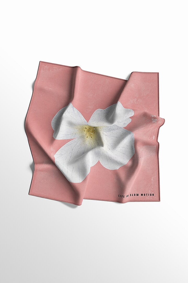 Pink Silk Pocket Square by Yashodhara Men at Pernia's Pop Up Shop