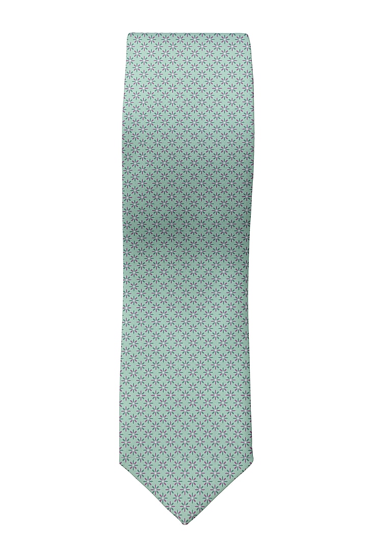 Aqua Blue Cotton Tie by Yashodhara Men