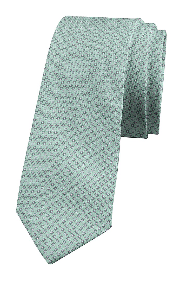 Aqua Blue Cotton Tie by Yashodhara Men at Pernia's Pop Up Shop