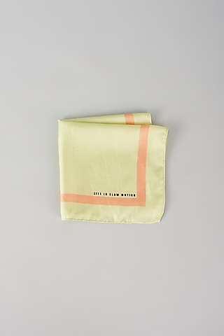 Jade Silk Printed Pocket Square by Yashodhara Men
