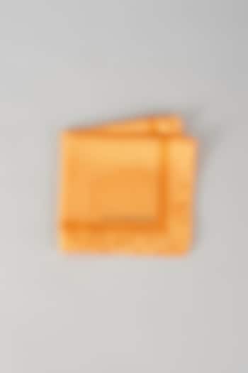 Orange Silk Printed Pocket Square by Yashodhara Men