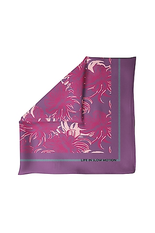 Purple Silk Pockets Square by Yashodhara Men