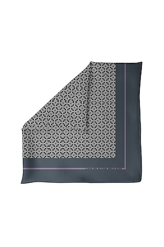 Dark Grey Pocket Square by Yashodhara Men