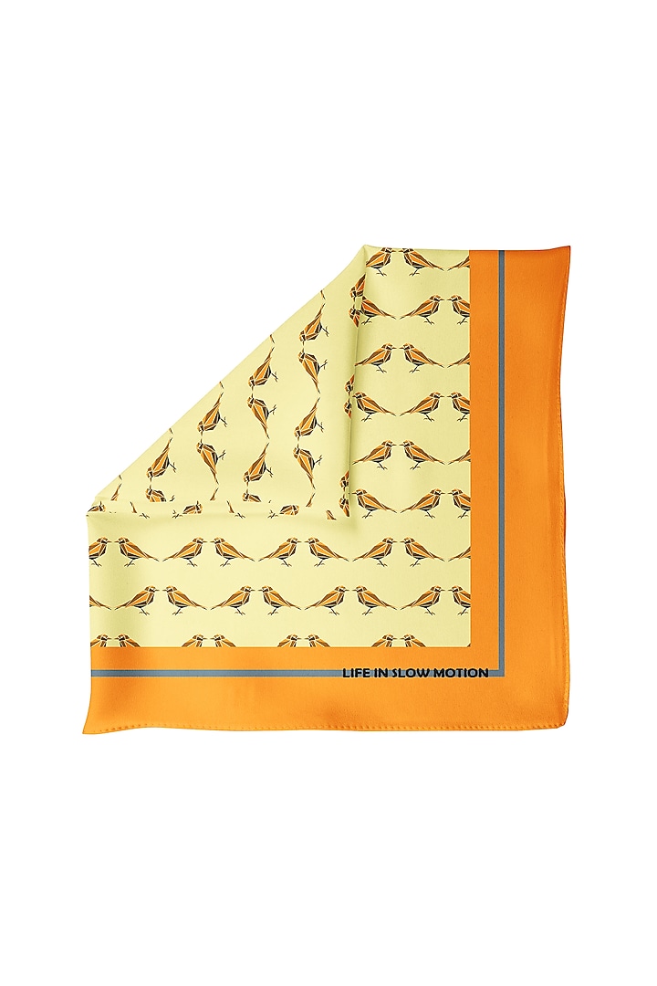 Yellow Pocket Square by Yashodhara Men at Pernia's Pop Up Shop