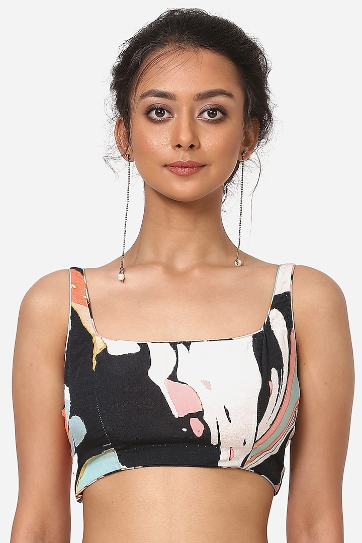 Multi-Colored Printed Blouse by Yam India