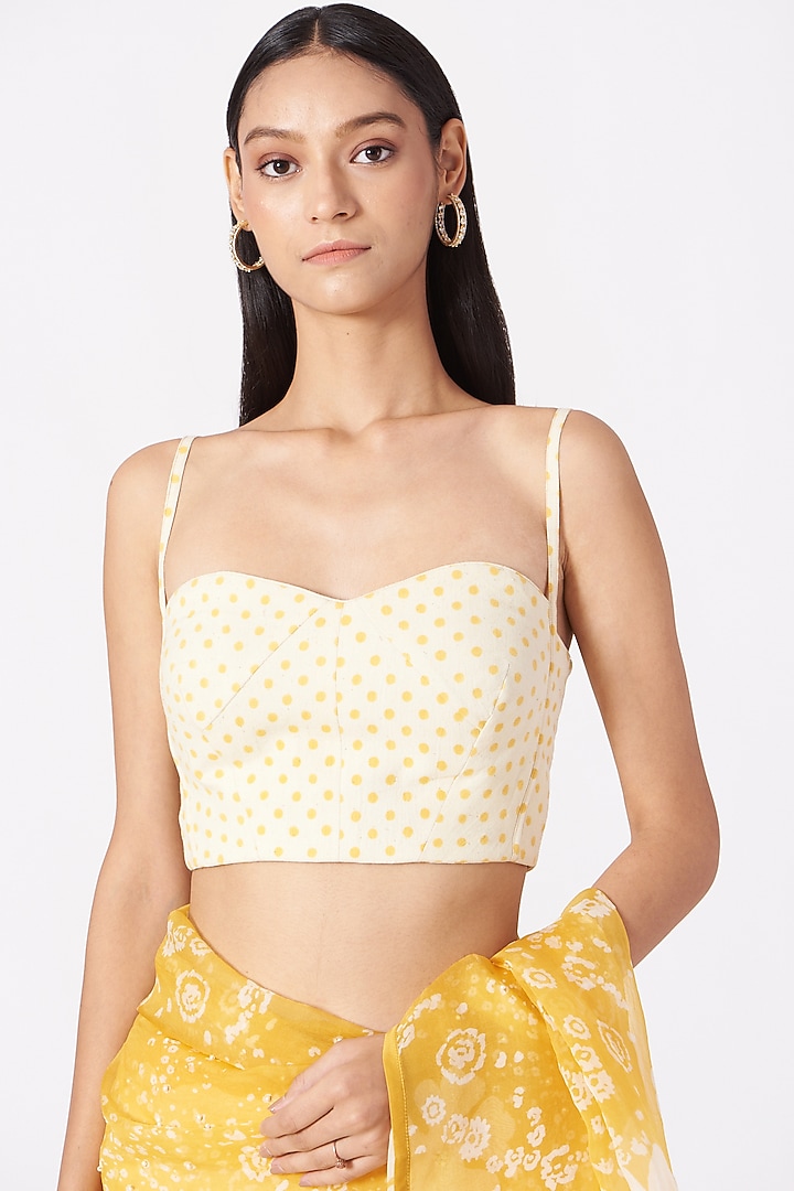 Yellow Floral Printed Party Wear Saree Set by Yam India at Pernia's Pop Up Shop