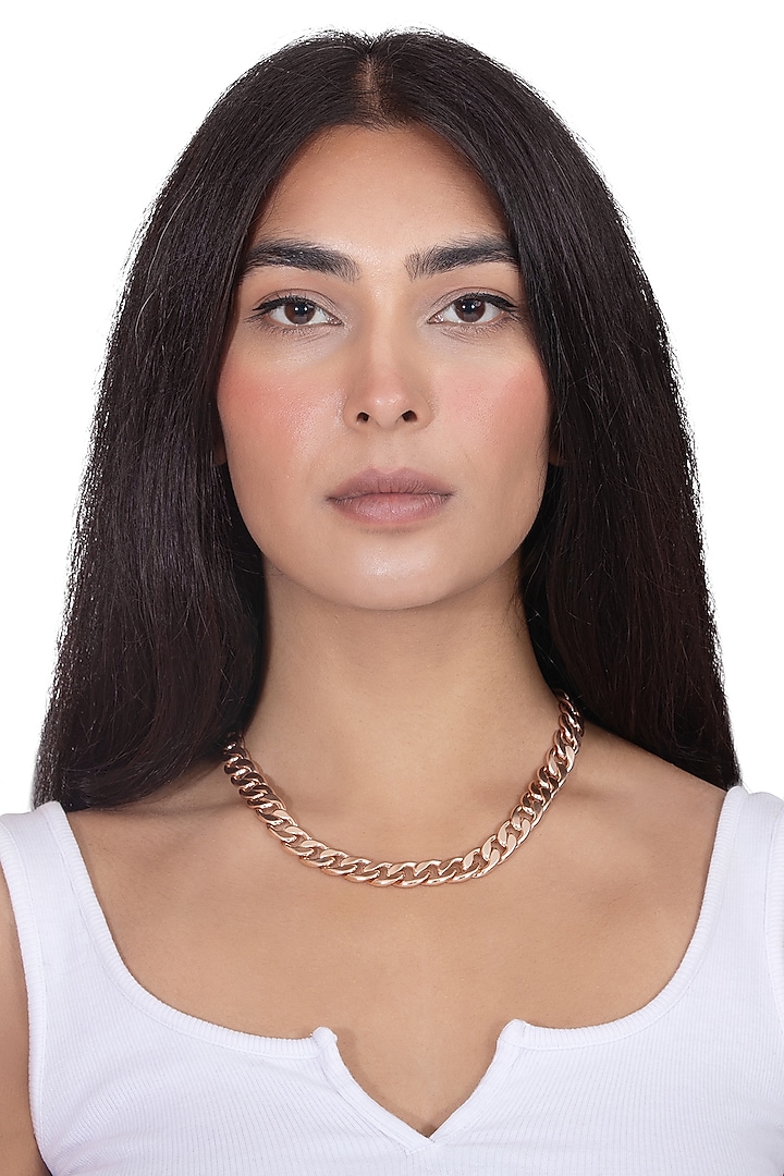 Rose Gold Plated Ananda Chunky Chain by YAMIN