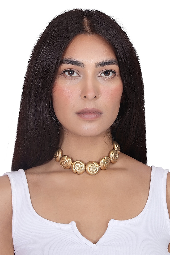 Gold Plated Nadya Choker Necklace by YAMIN