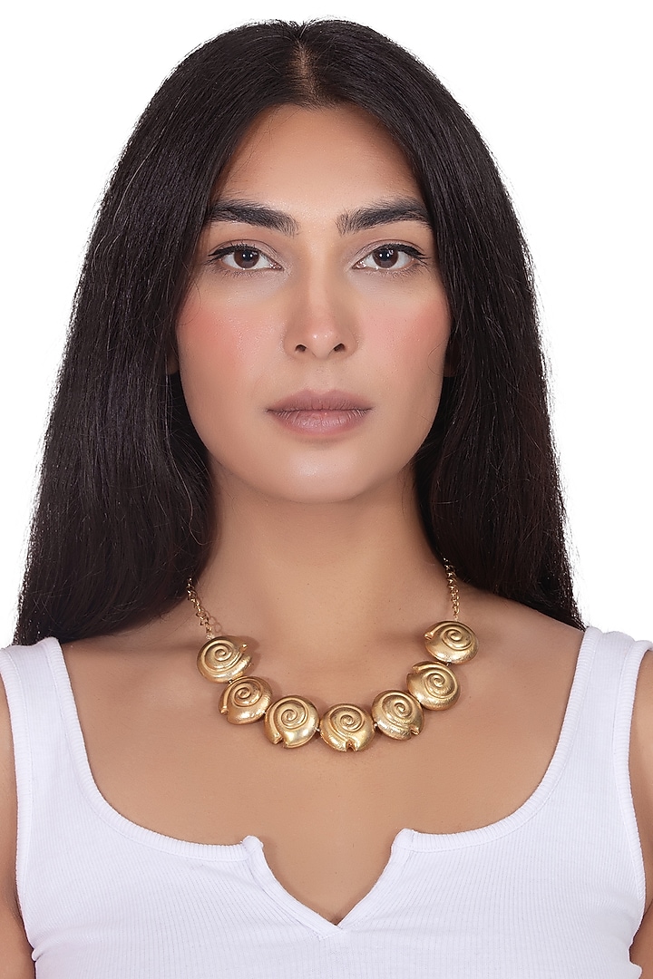 Gold Plated Nadya Choker Necklace by YAMIN at Pernia's Pop Up Shop