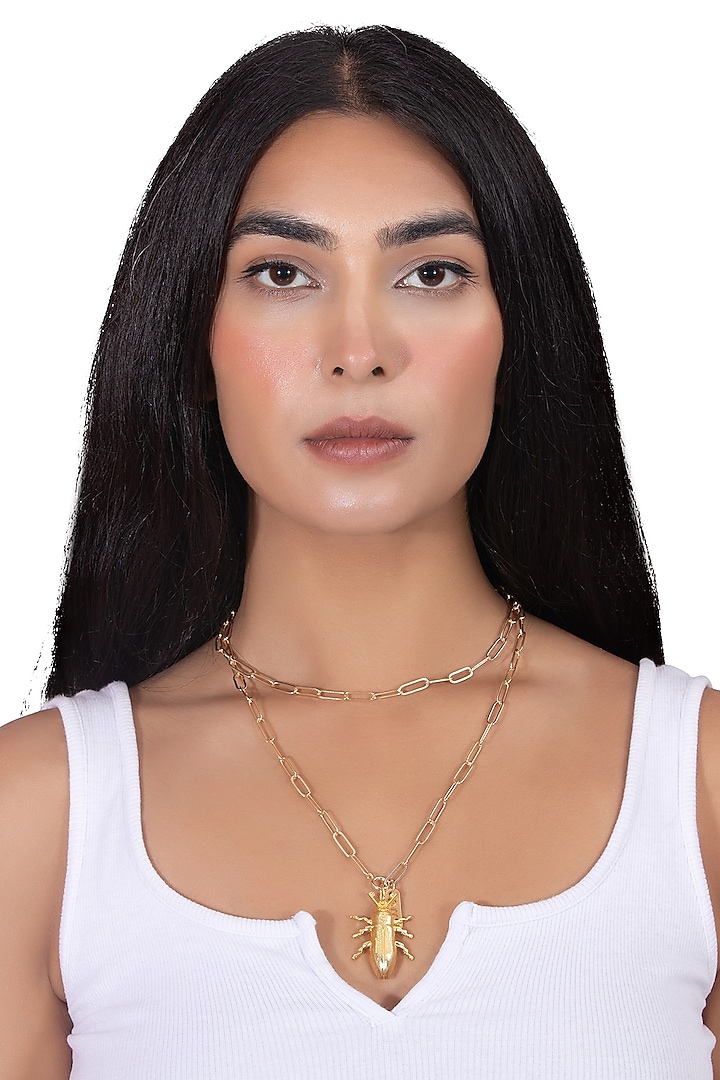 Gold Plated Simone Link Chain Necklace by YAMIN