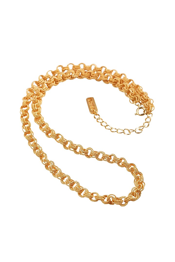 Gold Plated Chalah Chain Necklace by YAMIN at Pernia's Pop Up Shop