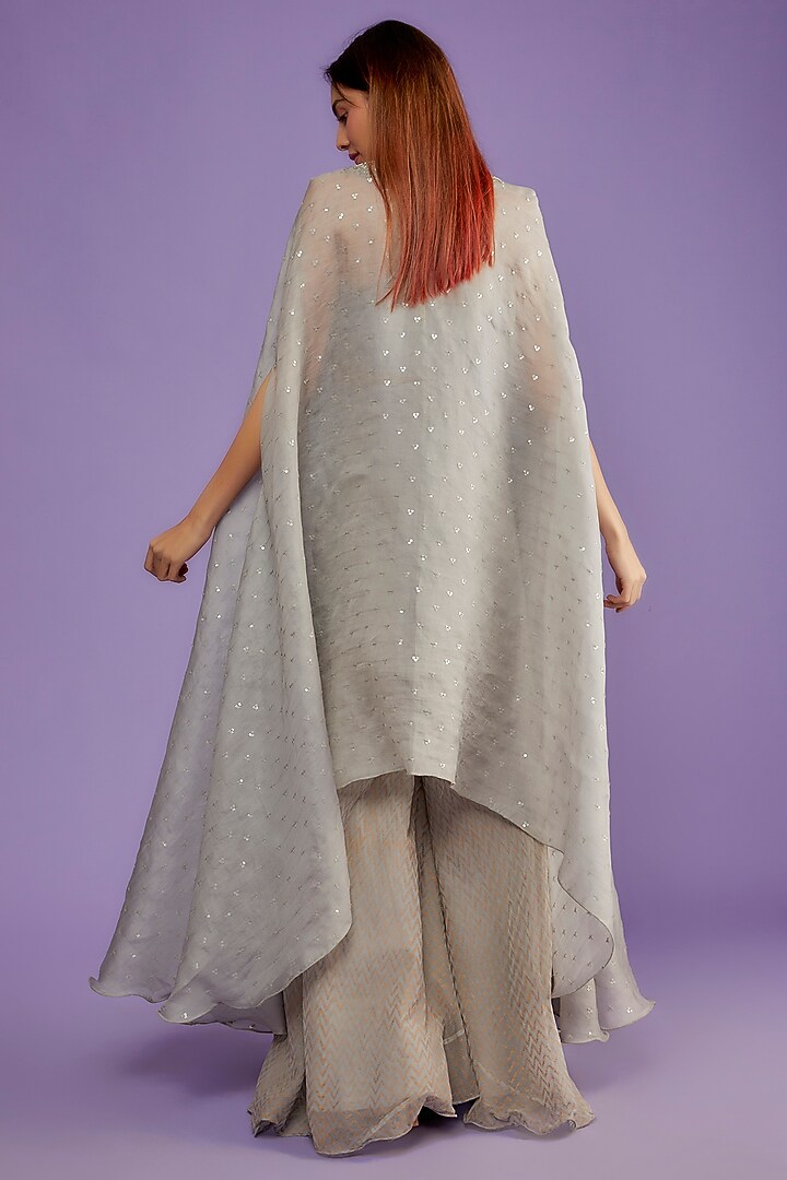 Grey Cape Set by Yashodhara at Pernia's Pop Up Shop