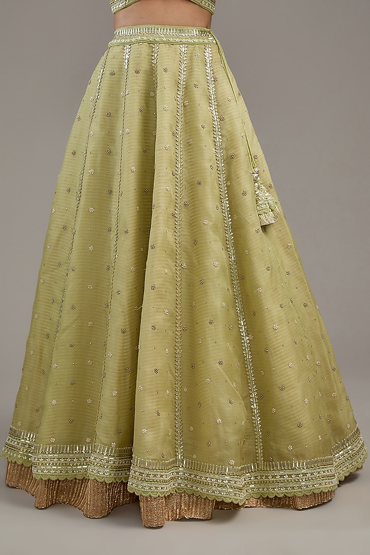 Jade Organza Bridal Lehenga Set by Yashodhara at Pernia's Pop Up Shop
