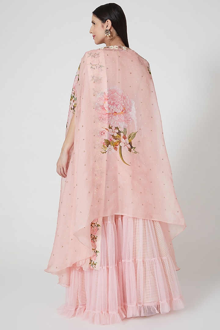 Blush Pink Printed Wedding Lehenga Set by Yashodhara at Pernia's Pop Up Shop