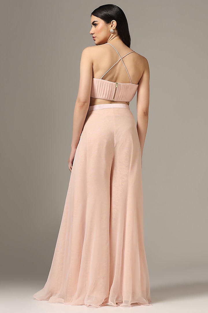Pink Organza Cape Set by Yashodhara at Pernia's Pop Up Shop