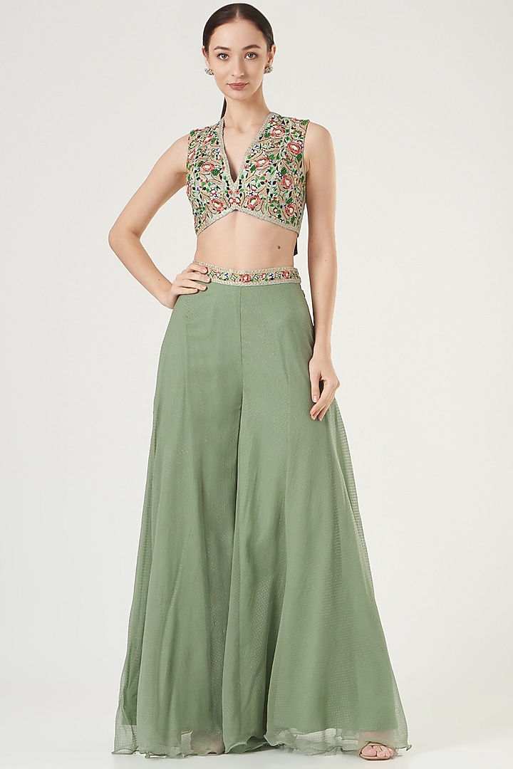 Jade Printed Pant Set by Yashodhara at Pernia's Pop Up Shop