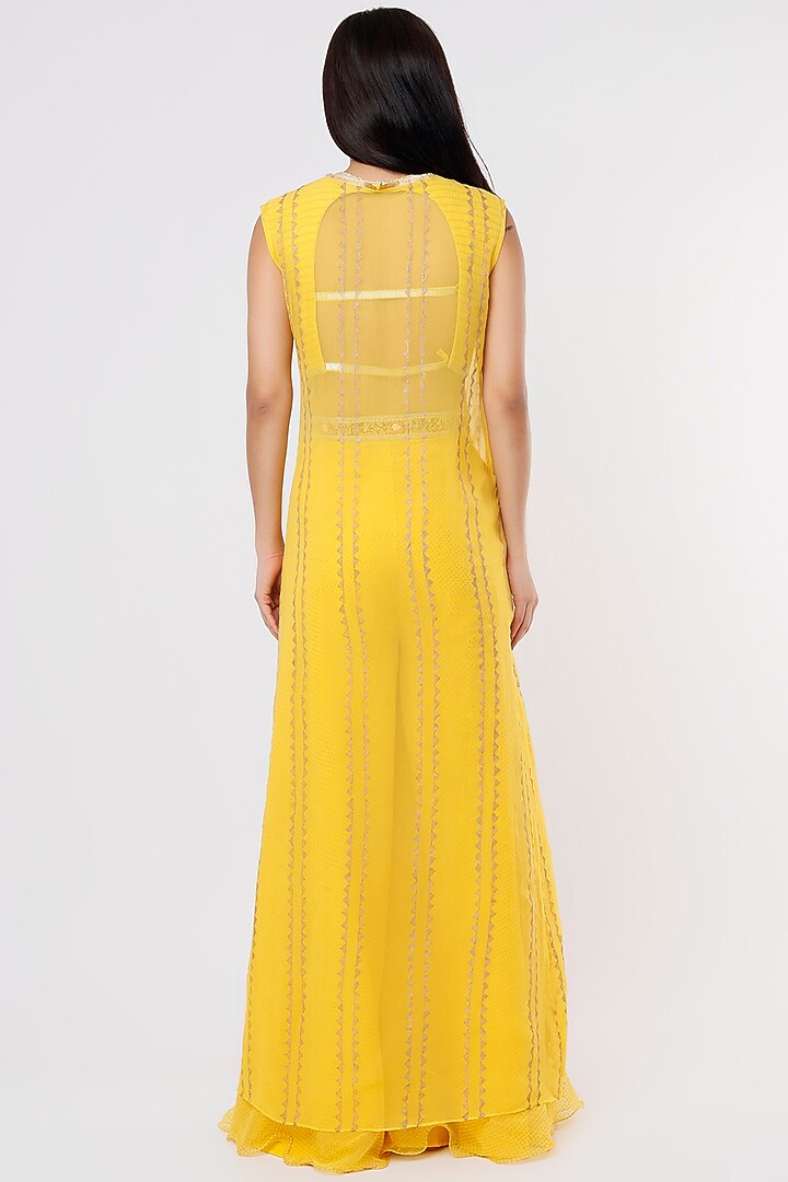 Yellow Printed Pant Set by Yashodhara at Pernia's Pop Up Shop