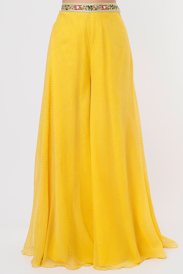 Yellow Printed Pant Set by Yashodhara at Pernia's Pop Up Shop