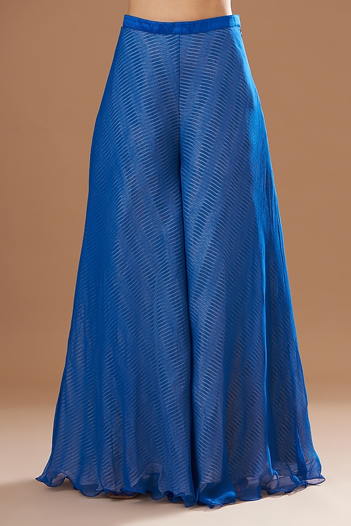 Blue Shibori Cape Set by Yashodhara at Pernia's Pop Up Shop