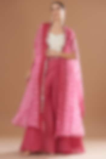Pink Shibori Cape Set by Yashodhara at Pernia's Pop Up Shop
