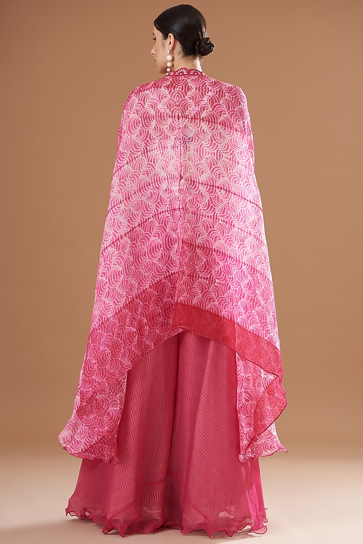 Pink Shibori Cape Set by Yashodhara at Pernia's Pop Up Shop
